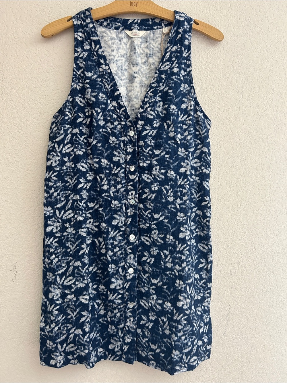 Faherty Alston dress Juniper Ikat floral size XS